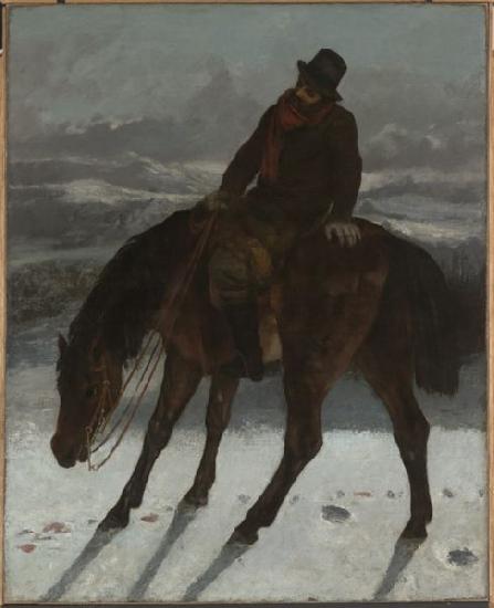 Gustave Courbet Hunter on Horseback oil painting picture